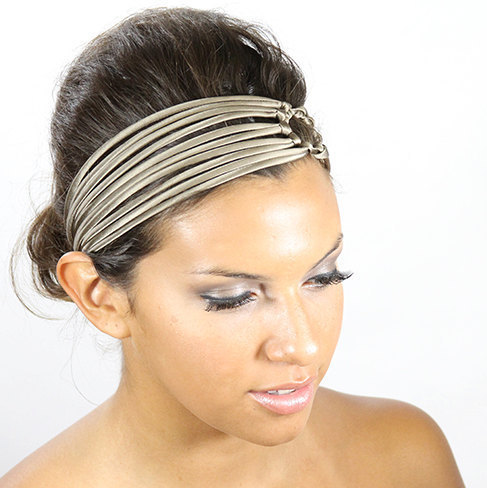 Wedding - champagne headband, silk headband, headbands for women, hair band