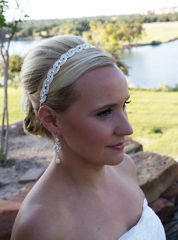 Свадьба - Bridal Headband, Swarovski crystal rhinestone wedding headband, bridal wedding hair accessories, wedding headband headpiece, bridal tiara