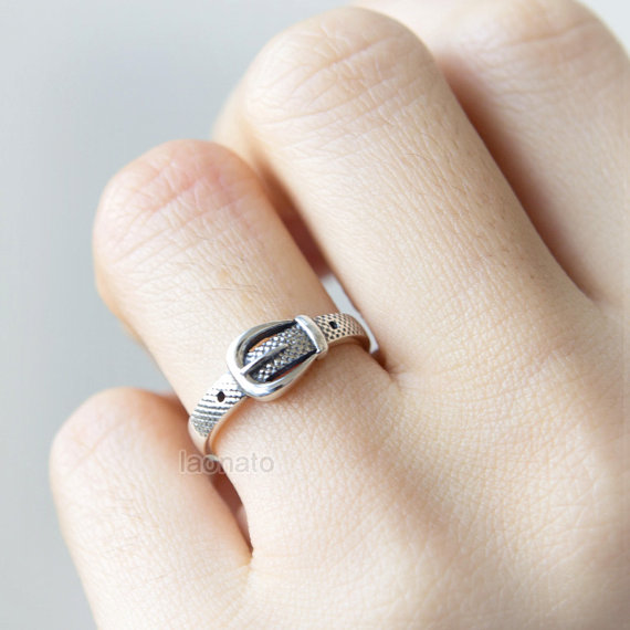 Свадьба - Belt Ring in sterling silver