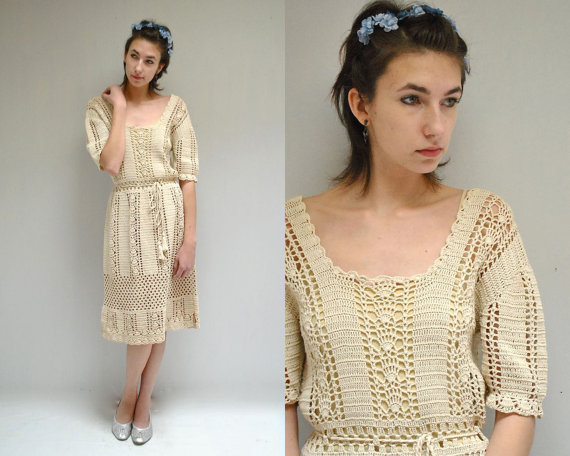 Hochzeit - Crochet Dress  //  Bohemian Wedding Dress  //  LE HUITRE