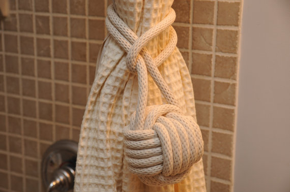 Mariage - Cotton Sash Rope Curtain Tie Backs  (this is for 2 knots)