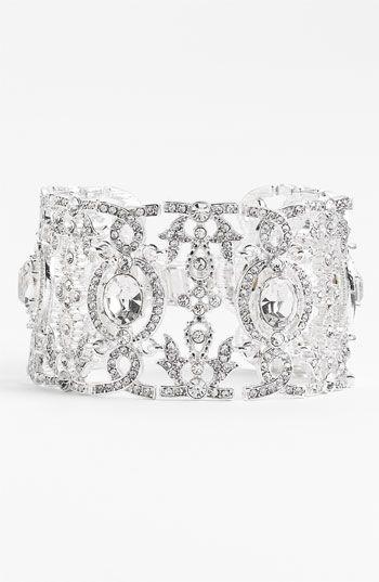 Mariage - Women's Nina 'Angelica' Wide Crystal Line Bracelet