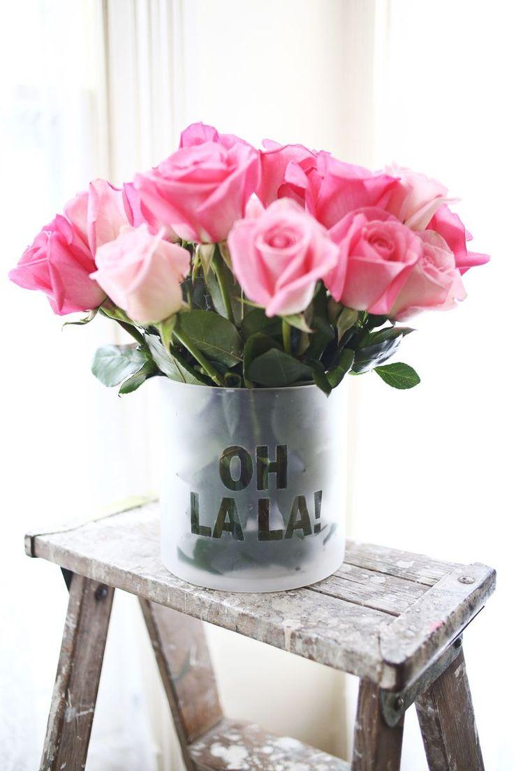 Mariage - How-To: Frosted Phrase Vase