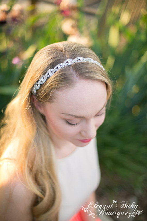 Свадьба - Aurora Bridal Crystal Rhinestone HeadDress, Wedding Headband, Silver Tone, Perfect for Weddings, Prom, Pageant, Birthday, Photo Prop & More