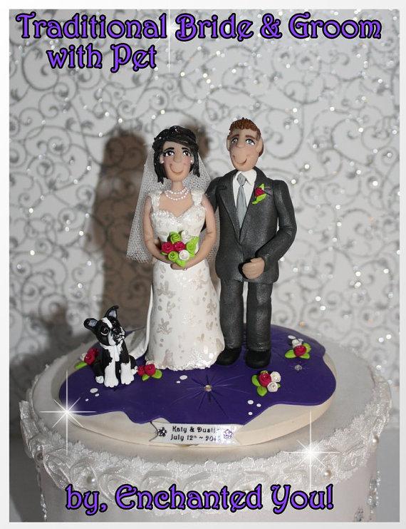 Свадьба - Wedding Cake Topper, Traditional, Personalised, Custom