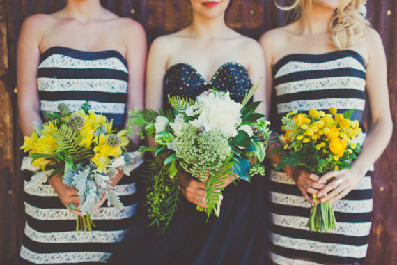 Свадьба - The Black and Gold Bridal Bustier Gown/Wedding Dress As seen on RuffledBlog.com