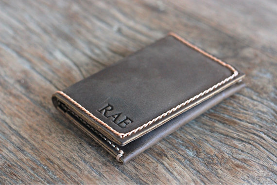 زفاف - Wallet PERSONALIZED - Leather Bifold Wallet - Groomsmen Gift - 010 - Men's Wallets