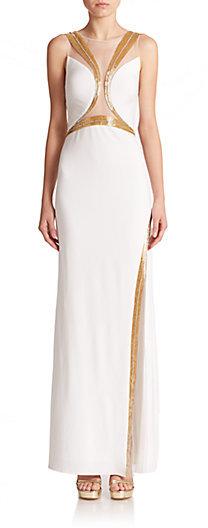 Mariage - Mignon Embellished Illusion Gown