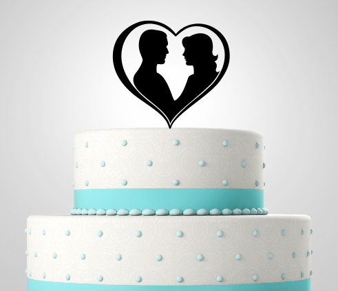 Wedding - Acrylic Cake Topper,Wedding Cake Topper,Personalized Cake Topper,CT2