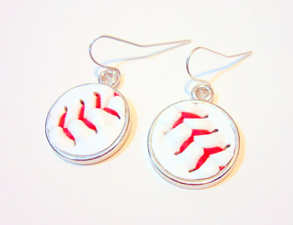 Свадьба - Baseball Earrings 