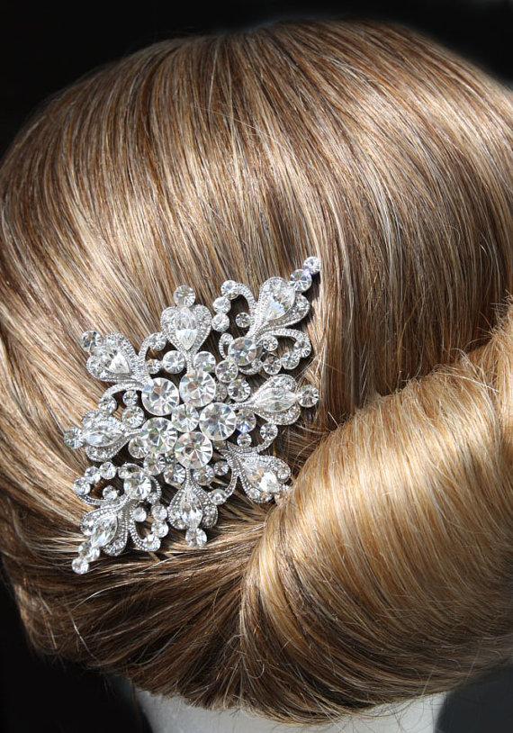 Mariage - Vintage Inspired Pearls bridal hair comb,wedding hair comb,wedding hair accessories,pearl bridal comb,crystal wedding comb,bridal headpieces