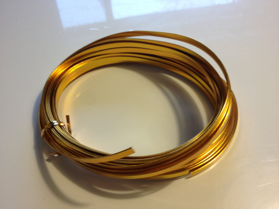زفاف - gold flat wire wire (32.8 feet)