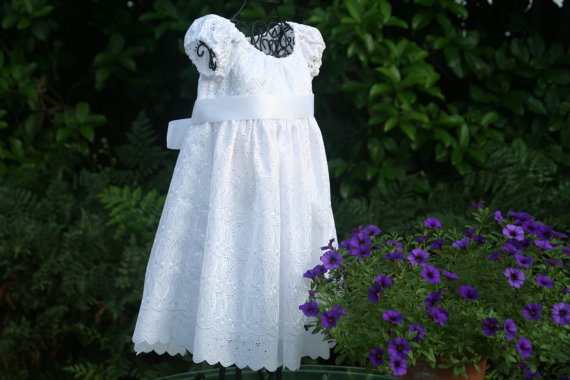 Mariage - Flower girl dress, baptism or special occasion  Sizes 1..2..3..4.5..6..7.and 8