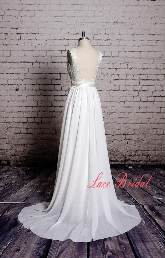 Hochzeit - Sweetheart Wedding Gown, Outside Bridal Gown, Chiffon Wedding Dress, A-line Wedding Dress