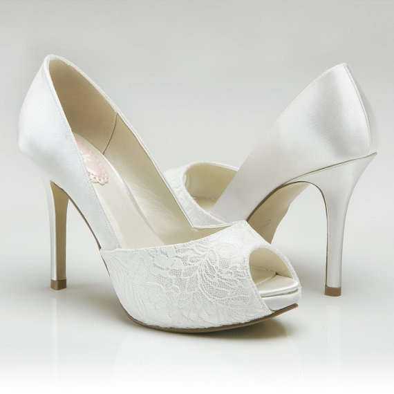 peep toe wedding heels