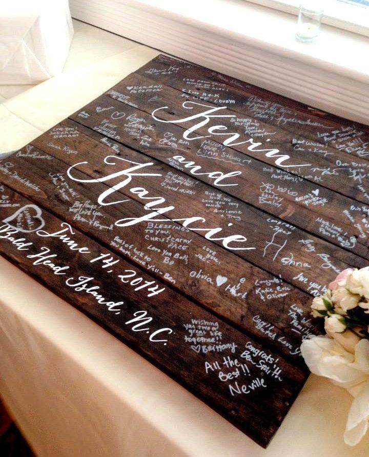 Mariage - Unique Wedding Guestbook Pallet Sign