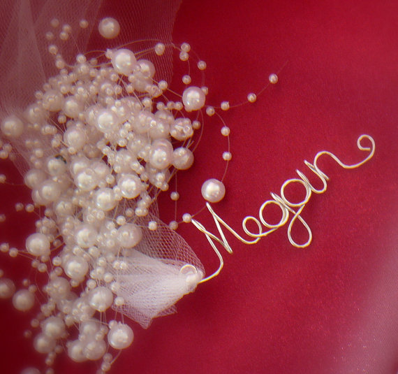 Mariage - Bridal Bouquet Charm, Personalized Wedding Bouquet Charm, Unique Engagement Gift