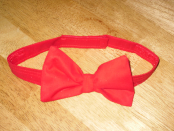 Wedding - Formal  Solid Red Dog Bowtie Available in Toy, Small, Medium, Large and XLarge