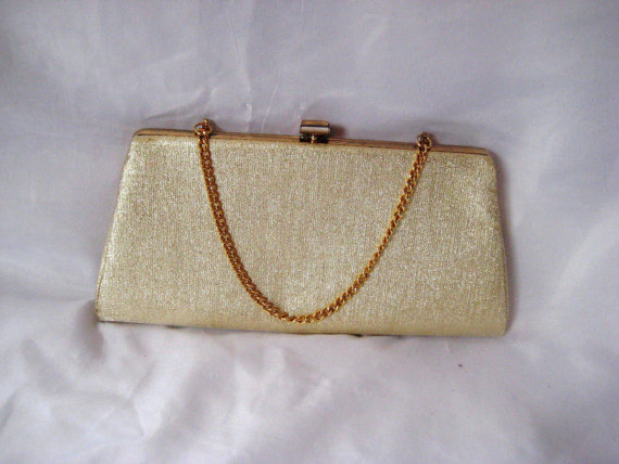 Mariage - Gold lame clutch, evening bag, bags and purses, formal clutch, wedding bridal clutch