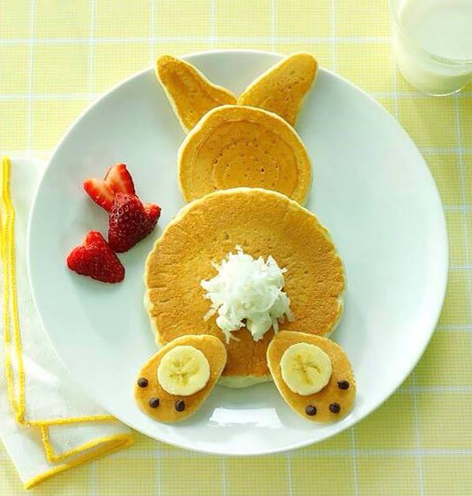 Hochzeit - Chocolate Easter Bunny Pancakes
