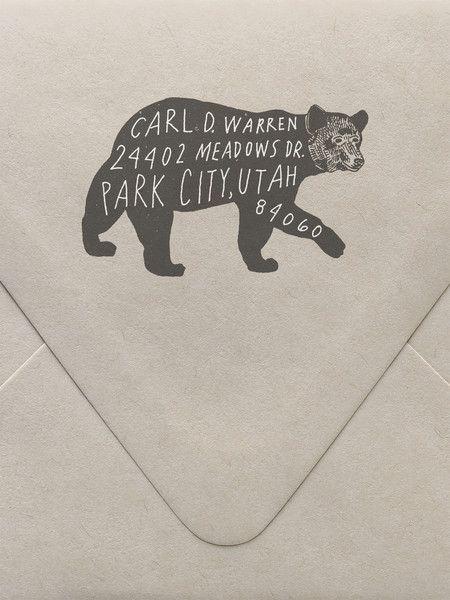 Свадьба - Bear Custom Stamp