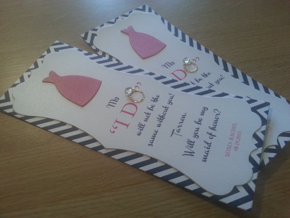Wedding - Kiss- Will You Be My Bridesmaid Cards