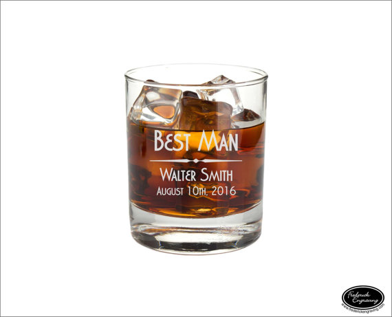 زفاف - Custom Whiskey Scotch Bourbon Rocks Glasses, SHIPS FAST, Engraved Rocks Glasses, Personalized Whiskey Glass, Groomsmen Glasses, Any Quantity