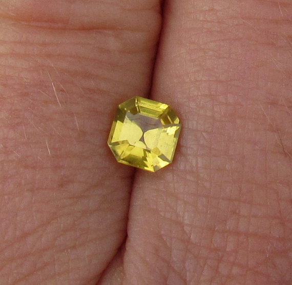 زفاف - Asscher Cut Yellow Sapphire for Engagement Ring, Anniversary Ring, or Fine Gemstone Jewelry September Birthstone