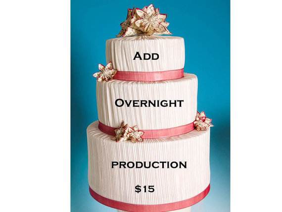 Mariage - Overnight Production- add to cart with any 1 bouquet, US or International, shipping time is the same as described in the bouquets listing