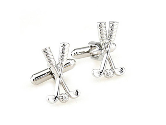 Hochzeit - Golf Cufflinks - Groomsmen Gift - Men's Jewelry - Gift Box Included