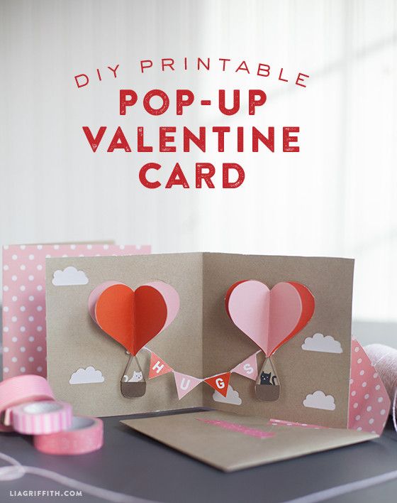 Hochzeit - DIY Valentine Pop-Up Card