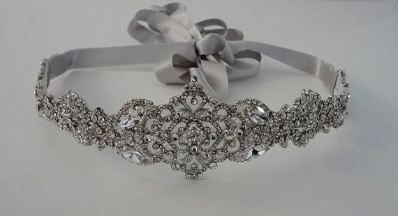 Hochzeit - Wedding Dress Gown Crystal Belt Embellishment Brooch Sash