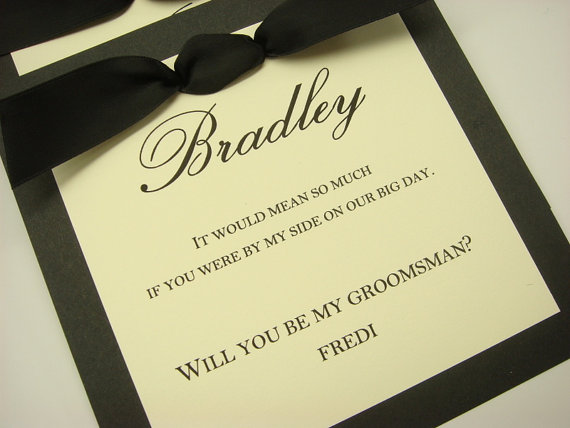 Hochzeit - Groomsman Invitation to Ask Your Friends to Be A Part of your Wedding Day as Your Best Man, Groomsman, Usher, Ring Bearer