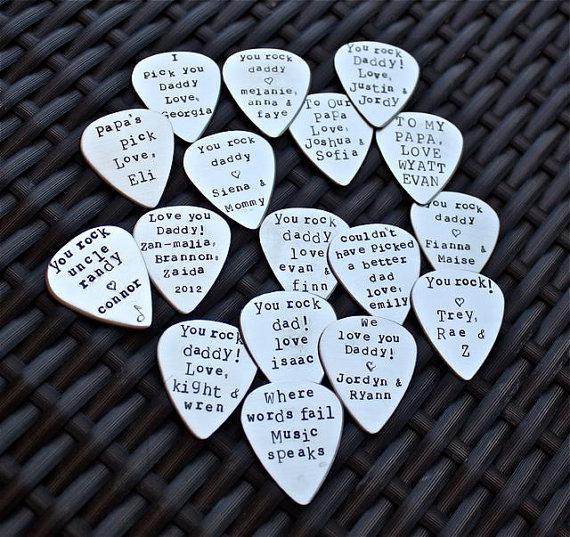 Wedding - Personalized Guitar Pick w/Leather Case -MY TOP SELLER- Perfect Music Lover Gift, Groomsmen, Music Teacher, Father's Day Gift