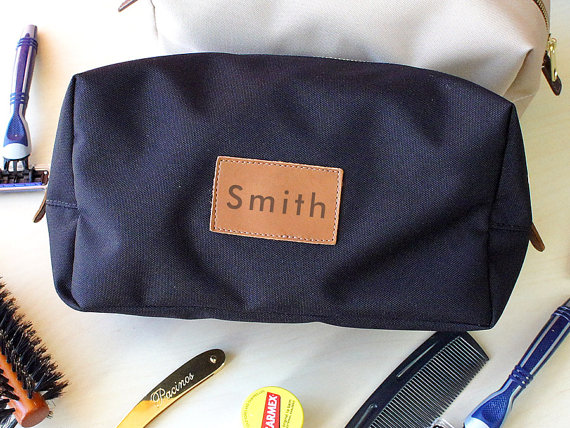 Wedding - Engraved Canvas Toiletry Bags - Wedding Gifts, Groomsmen, Personalized