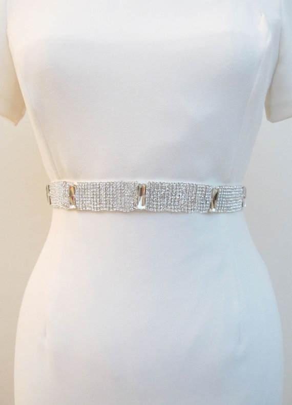 Свадьба - Bridal Crystal Belt Sash Rhinestone Wedding Sashes Belts