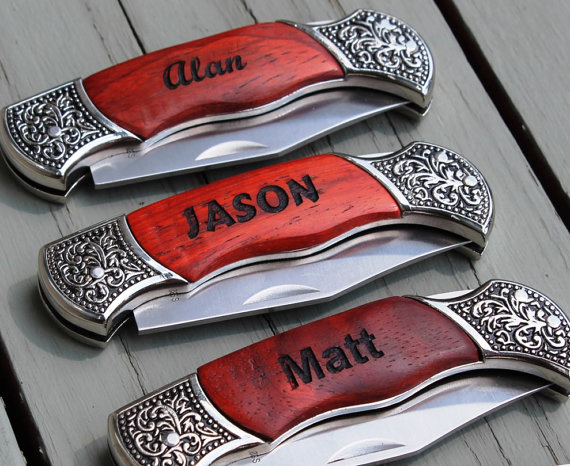 Wedding - Personalized Pocket Knife -  Groomsman Gift - Father's Day Gift - Groomsmen Gift - Engraved - Customized - Monogrammed for Free