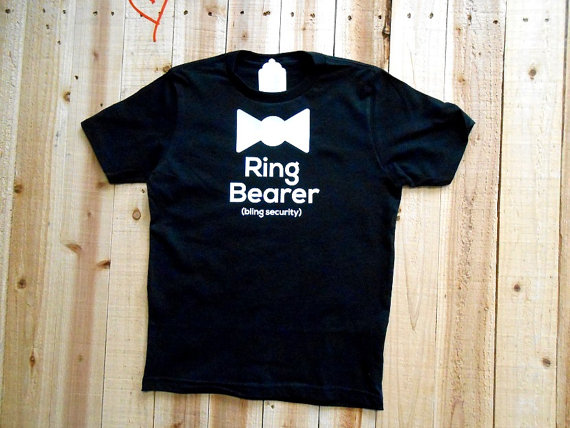 Hochzeit - Ring Bearer Shirt. Bling Security T-Shirt. Ring Bearer Wedding T-Shirt. Childrens Ring Bearer T-Shirt. Kids Ring Bearer Shirt. Ring Bearer.