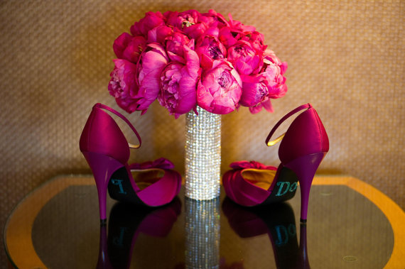 Mariage - Rhinestone Bouquet Cuff, Bling Bouquet Holder, Bouquet Wrap, Bouquet Bling ...The Original BridalBling