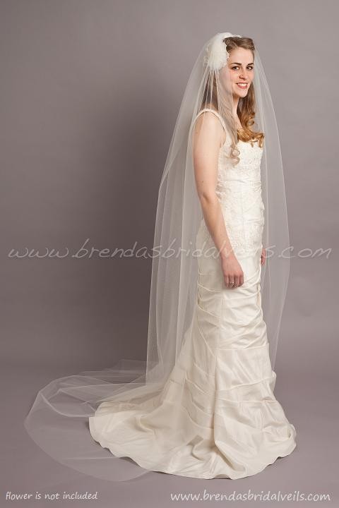 Hochzeit - Tulle Bridal Veil Single Layer, Wedding Veil - Patrice