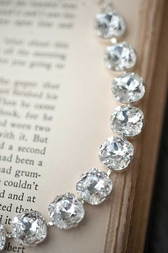 زفاف - Tennis Bracelet Diamond Swarovski Crystal Estate Style Vintage Clear Bridal Jewelry Wedding Jewelry Bridal Bracelet Crystal Octagons