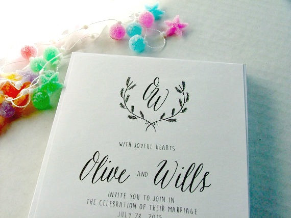 Mariage - Modern wedding Invitations, wedding monogram, simple wedding invites