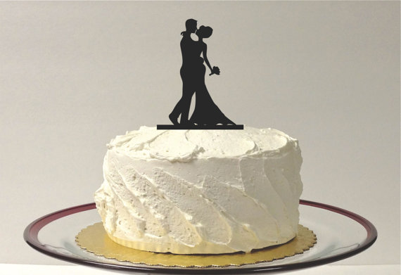 Hochzeit - Silhouette Cake Topper Bride and Groom Silhouette Wedding Cake Topper Bride and Groom Cake Topper