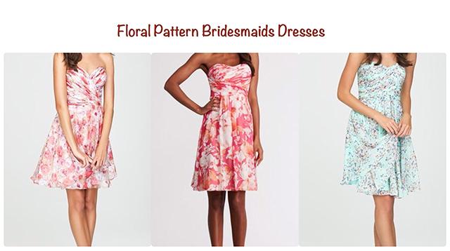 Hochzeit - Floral pattern bridesmaids dresses