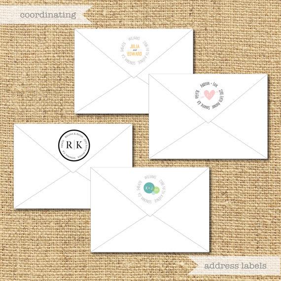 Mariage - Printable Return Address Labels- Choose from 40 designs