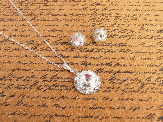 زفاف - Bridesmaid Jewelry - Diamond Bridal Earrings - Bella Rivoli - Bridal Earrings - Bridesmaid Jewelry Sets - Flower Girl Jewelry - Birthstone