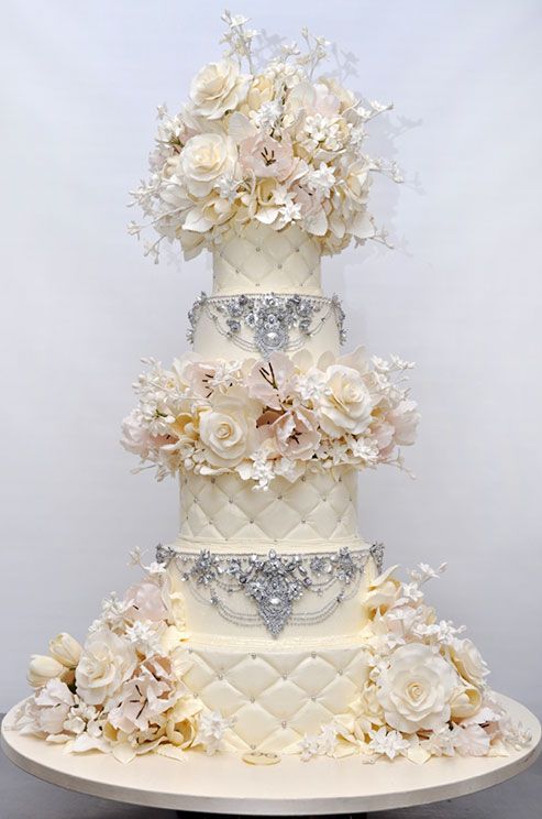Wedding - A Black And White Wedding Cake Is A Classic Option For A Formal Black-tie Reception.
