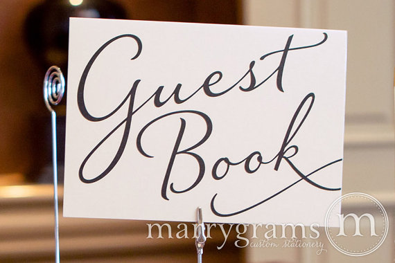 زفاف - Guest Book Table Card Sign - Wedding Reception Seating Signage - Matching Numbers, Black, Navy Chalkboard Options Available SS03