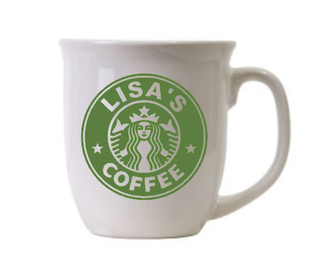 Hochzeit - personalized starbucks coffee mug, monogrammed, coffee cup, ceramic, bridesmaid gift, christmas