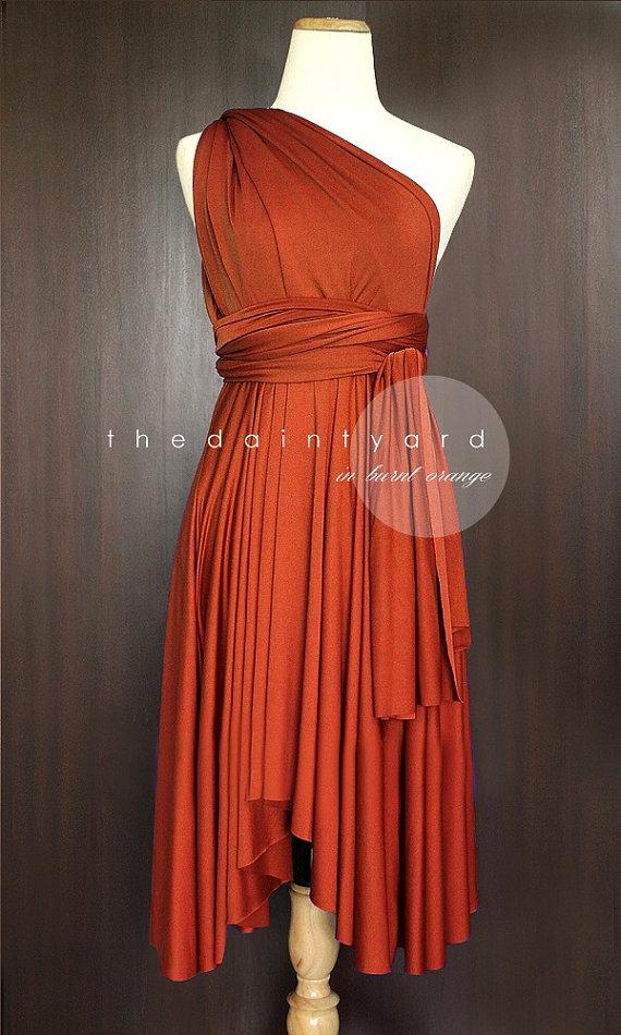 Burnt Orange Bridesmaid Convertible Dress Infinity Dress Multiway Dress Wrap Dress Wedding Dress 2248433 Weddbook